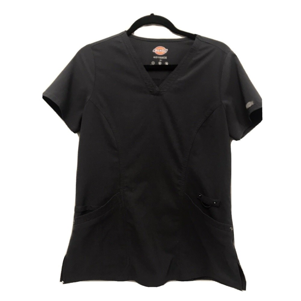 Dickies Scrubs Womens S Pewter Top Only Medical Dental Vet Nurse Pockets